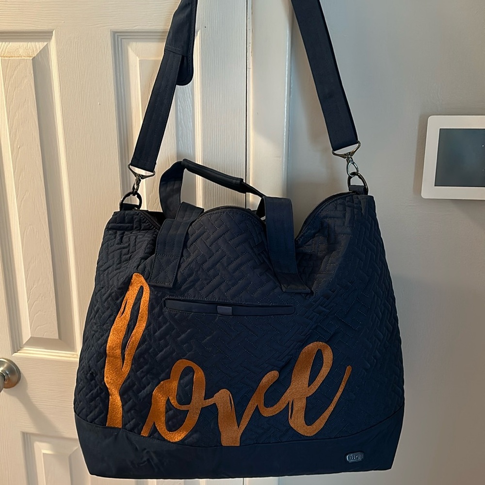 Lug large Aerial travel bag “love” Navy
